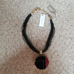 Chico's Black, Red and Gold Necklace NWT!